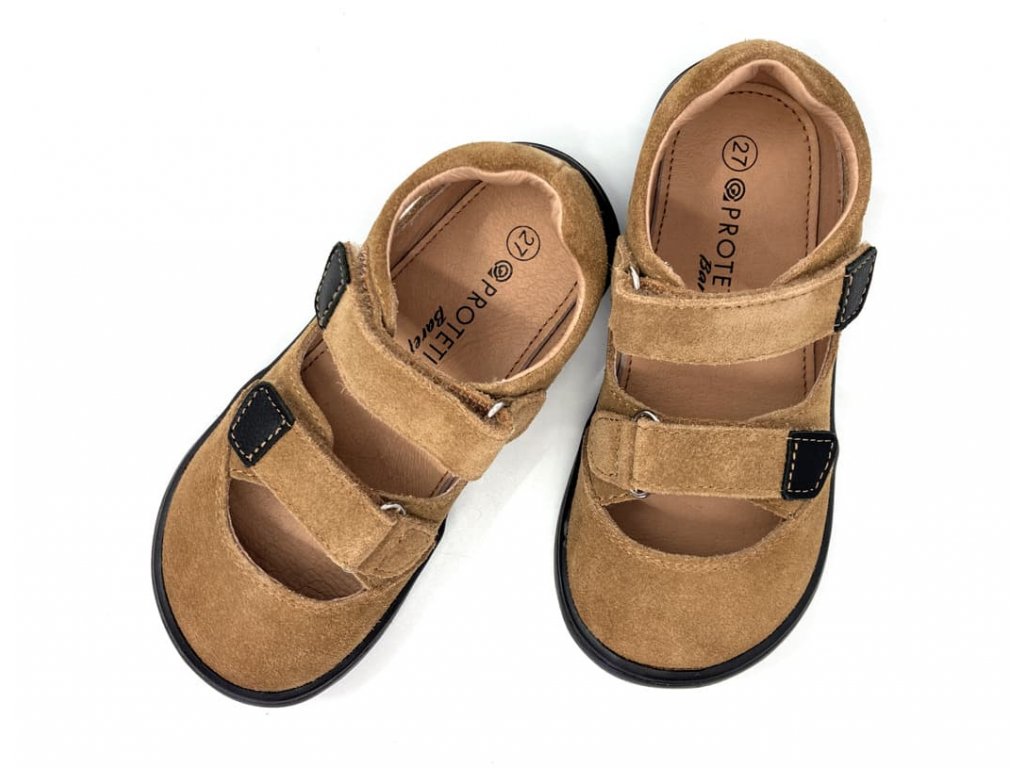 Protetika dětské barefoot sandály Tery Brown